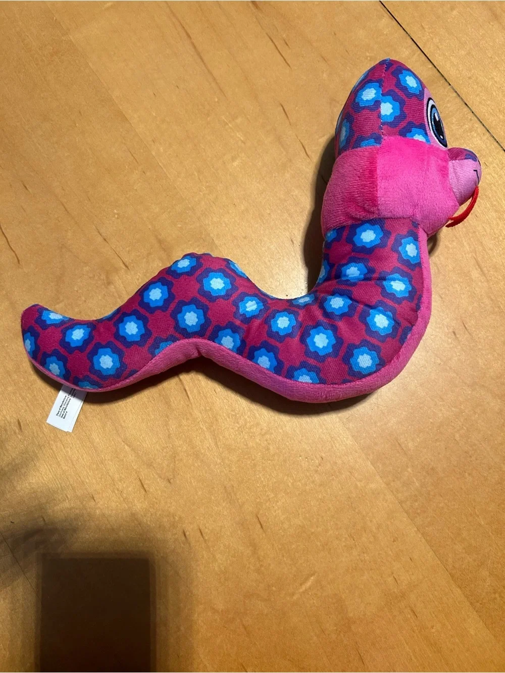 Pink Patterned Snake Plush Toy for Kids - Soft Cuddly Companion